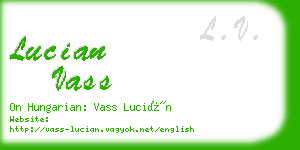 lucian vass business card